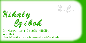 mihaly czibok business card